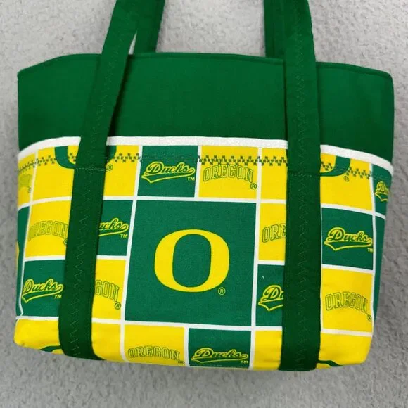 Oregon Ducks Mini Tote Quilted Handmade University of Oregon NCAA - Picture 2 of 16